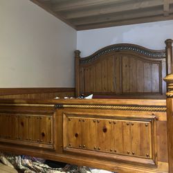 Cal King Size Bed With New Mattress And Box Springs