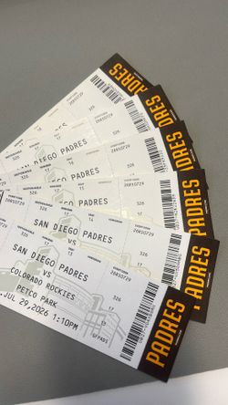 $100 total for 6 Padres tickets, 7/29