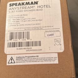 Speakman Anystream Hotel 5 Jets Fixt Shower Head Gold Brand New. 