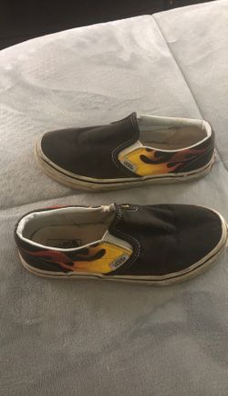 Flames Vans size 2 for boys
