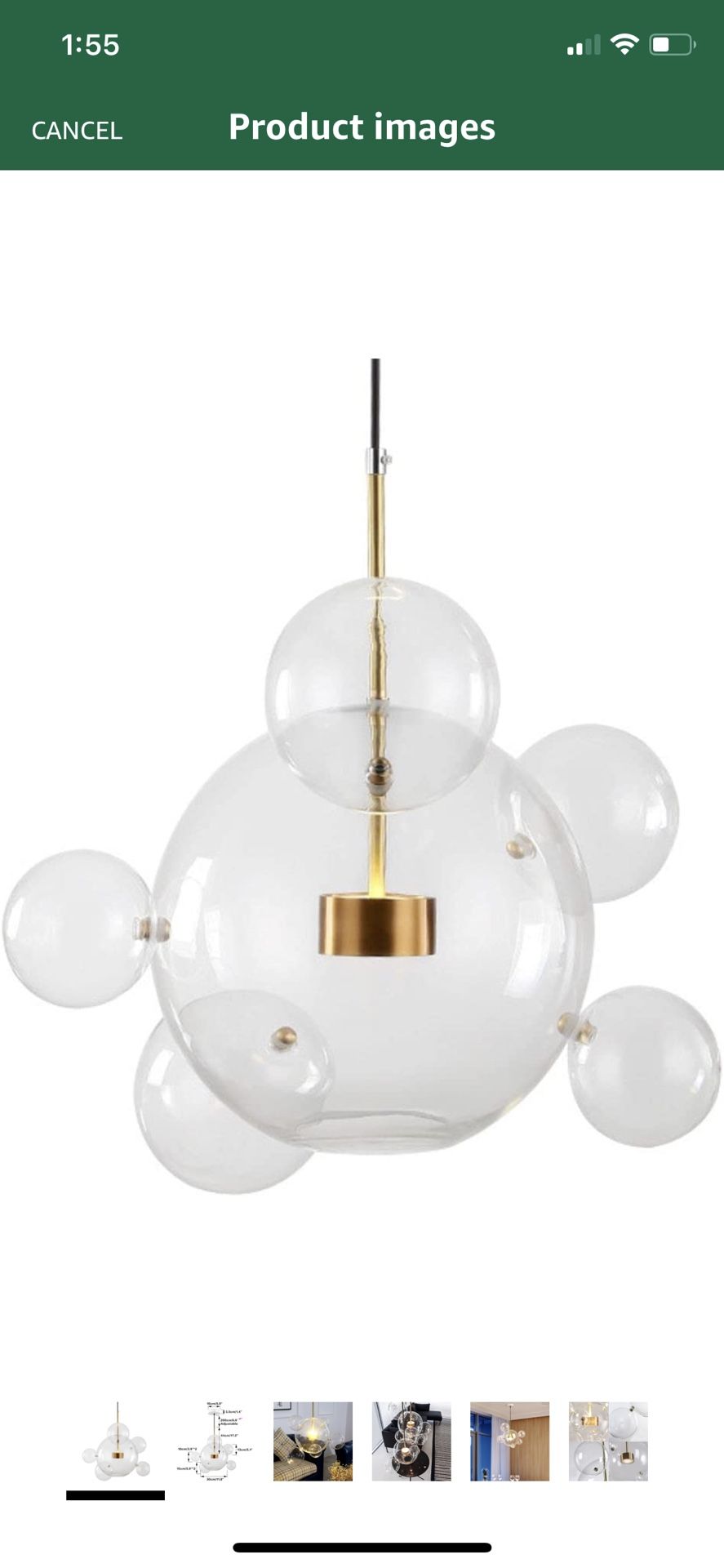 KCO Lighting Modern Bubble Chandelier with Ball Glass