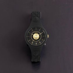 New Versus Versace women black gold 38mm watch Unused ($927 Retail)