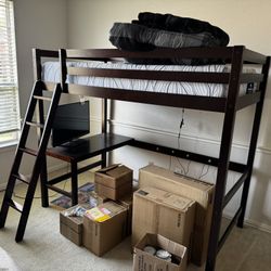 Twin Loft Bed With Integrated Desk
