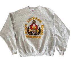Fort Leonard Missouri Vintage Women’s XL Crew Neck Sweatshirt Hanes Activewear