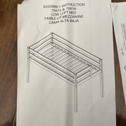  Grey Loft Twin Bed Missing Pieces