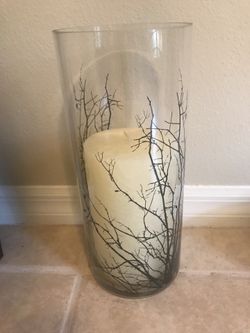 Vase with candle