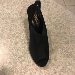 Fabric With Suede Heels 