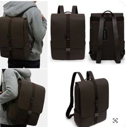 Toppu Suit Slim Backpacks Business Backpacks Canvas PVC Leather Bags for Men 507