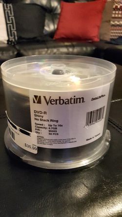 Brand New 50 Blank DVDS (Store Data and More)