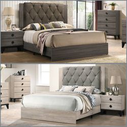 4pcs King Size Bedroom Set W Ortho Mattress Included 