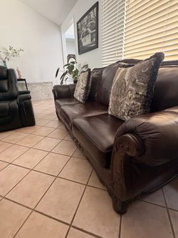 Leather sofa 2 pcs