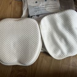 Memory foam pillow with teething mitten for baby