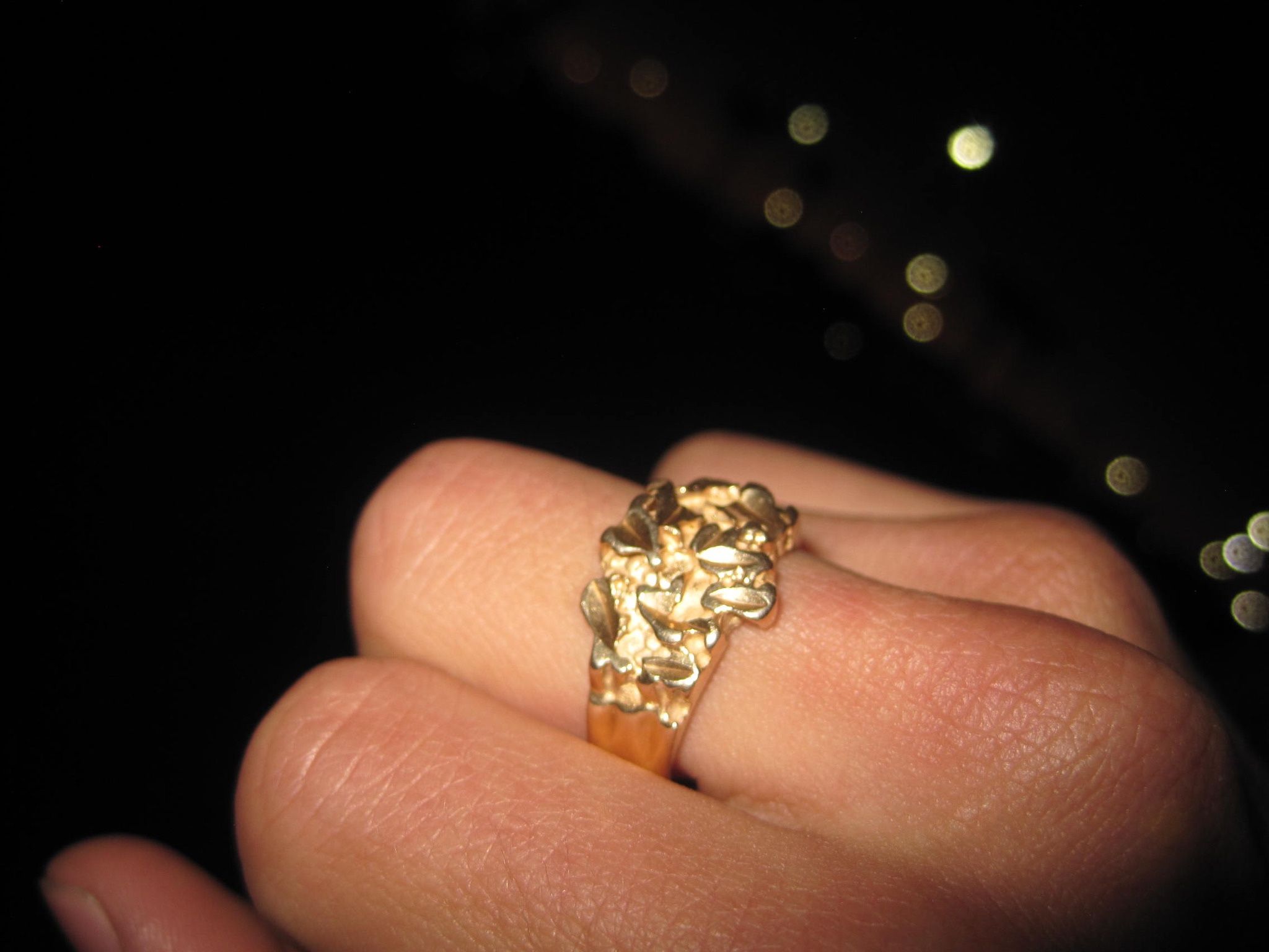 14k Gold Nugget Ring