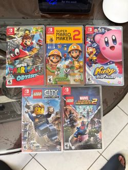 Nintendo Switch Games with Case Super Mario Kirby Lego