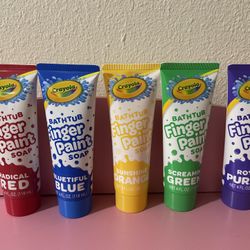 5 Crayola Bath Tub Finger Paint Soap Never Used