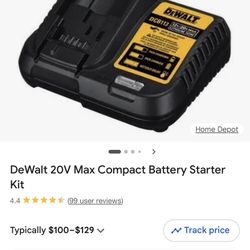 DeWalt 20V Max Compact Battery Starter Kit
