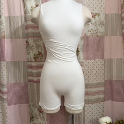 Naked Wardrobe White Romper 