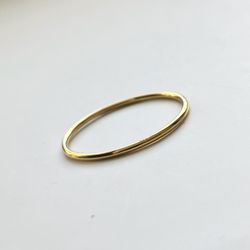 14K Gold Filled Stamped Classic Vintage Wedding Band Ring