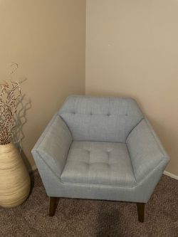 Large Light Blue Chair