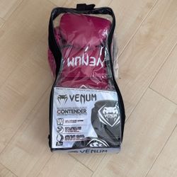 Venum Contender Pink Boxing Muay Thai Kick Boxing Gloves Women Teen 8oz