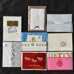 8 Hand Crafted Christmas Cards