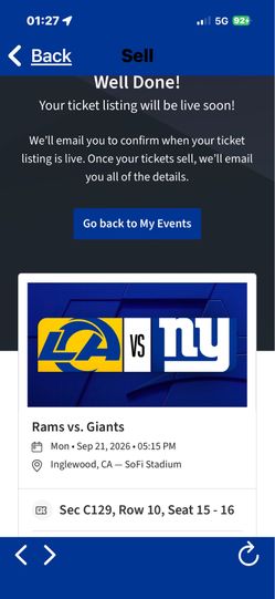RAMS vs GIANTS