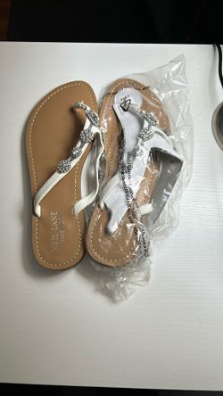 Nine West White Sandals 