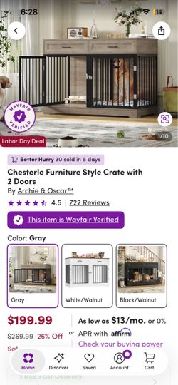 Brand new dog crate in box - 2 doors
