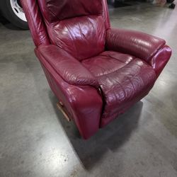 Burgundy Leather La-Z-Boy Rocker Recliner