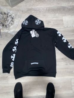 Chrome Hearts Black Hoodie with Cross Graphics $110