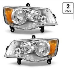 Headlights for Grand Caravan 2011-2020 Town Country 2008-2016 woBulbs Both Sides