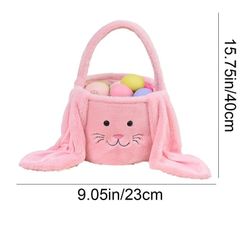 Bunny Easter Basket Pink Only