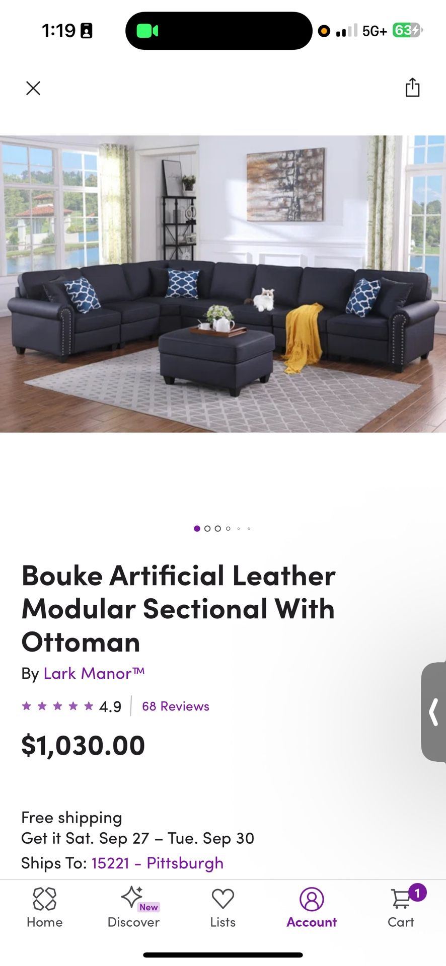 Im Selling This Couch For $850 Serious Inquiring Only