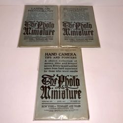 Antique 1917 Lot Of 3 The Photo-Miniature Magazines