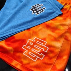 Erik Emanuel Mesh Shorts – Blue & Orange Fade – Size
