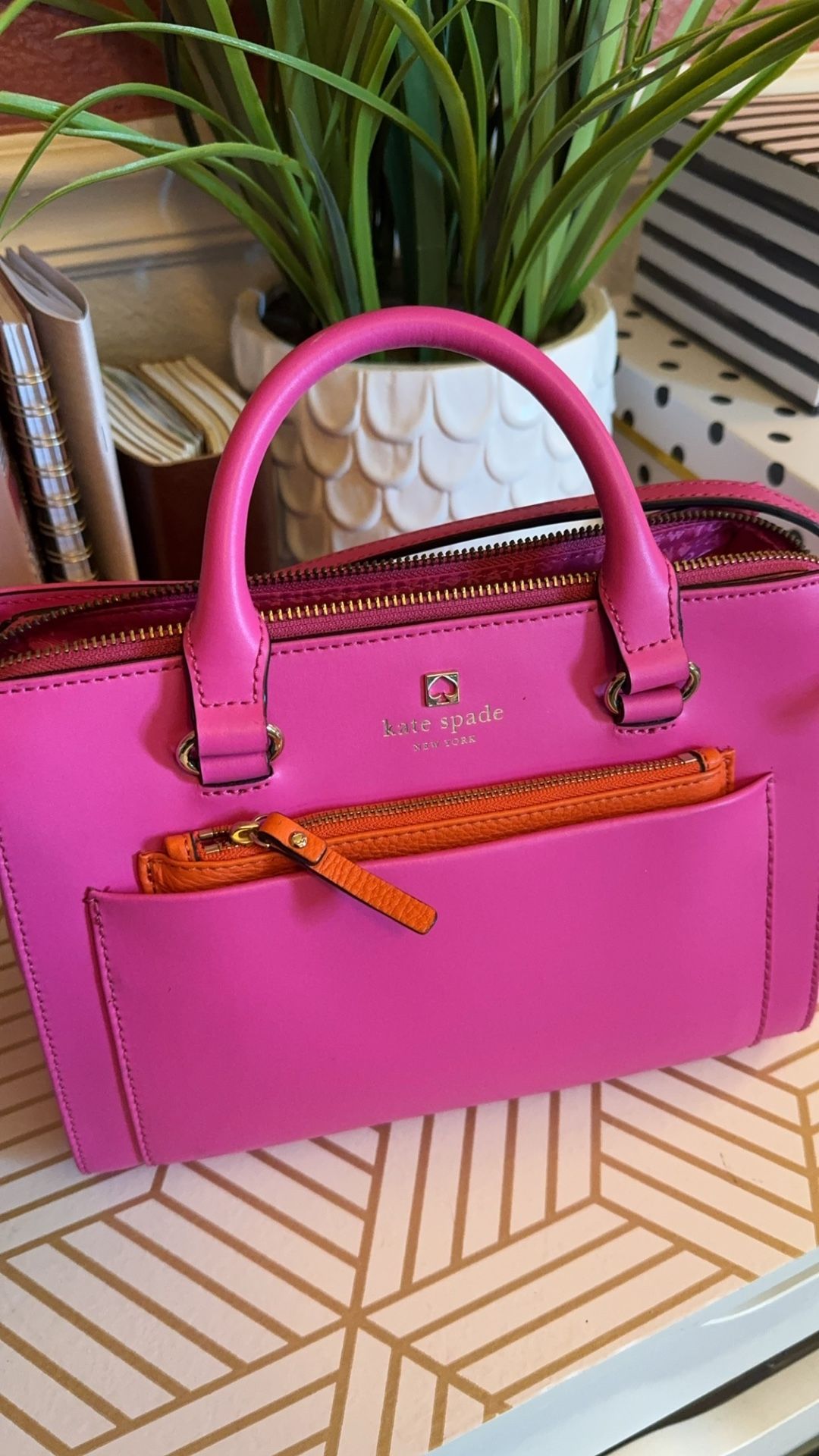 Kate Spade - Adelia crossbody Hadley Street Handbag Pink/ Orange