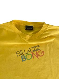 Billabong Yellow Graphic Men’s T-Shirt Size Large