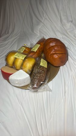 Fake Food Bread and Cheese Display Set