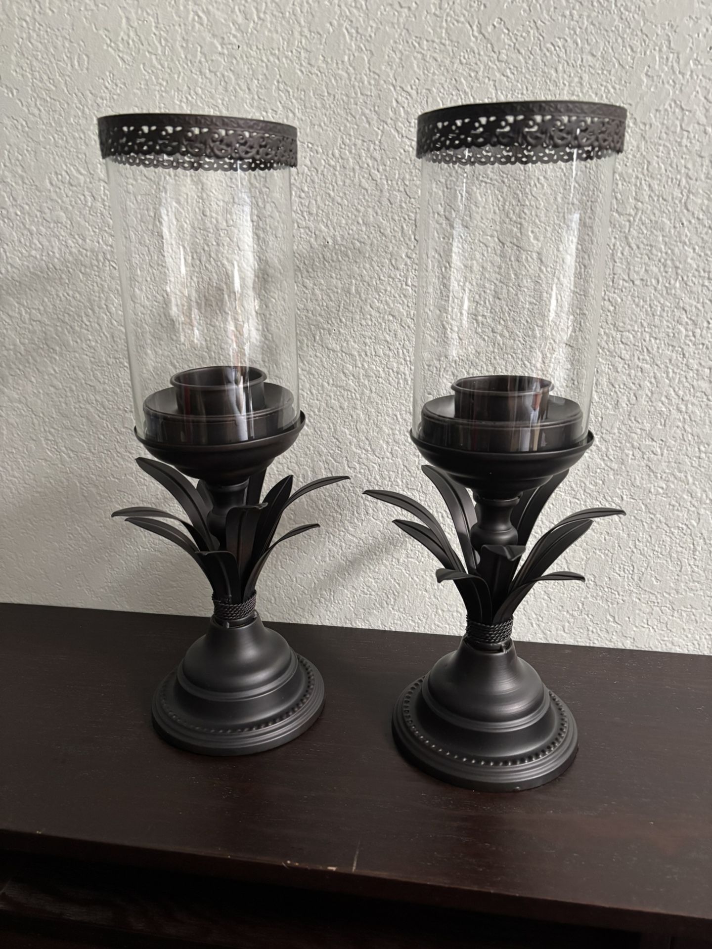 Metal Pineapple Pillar Candle Holders