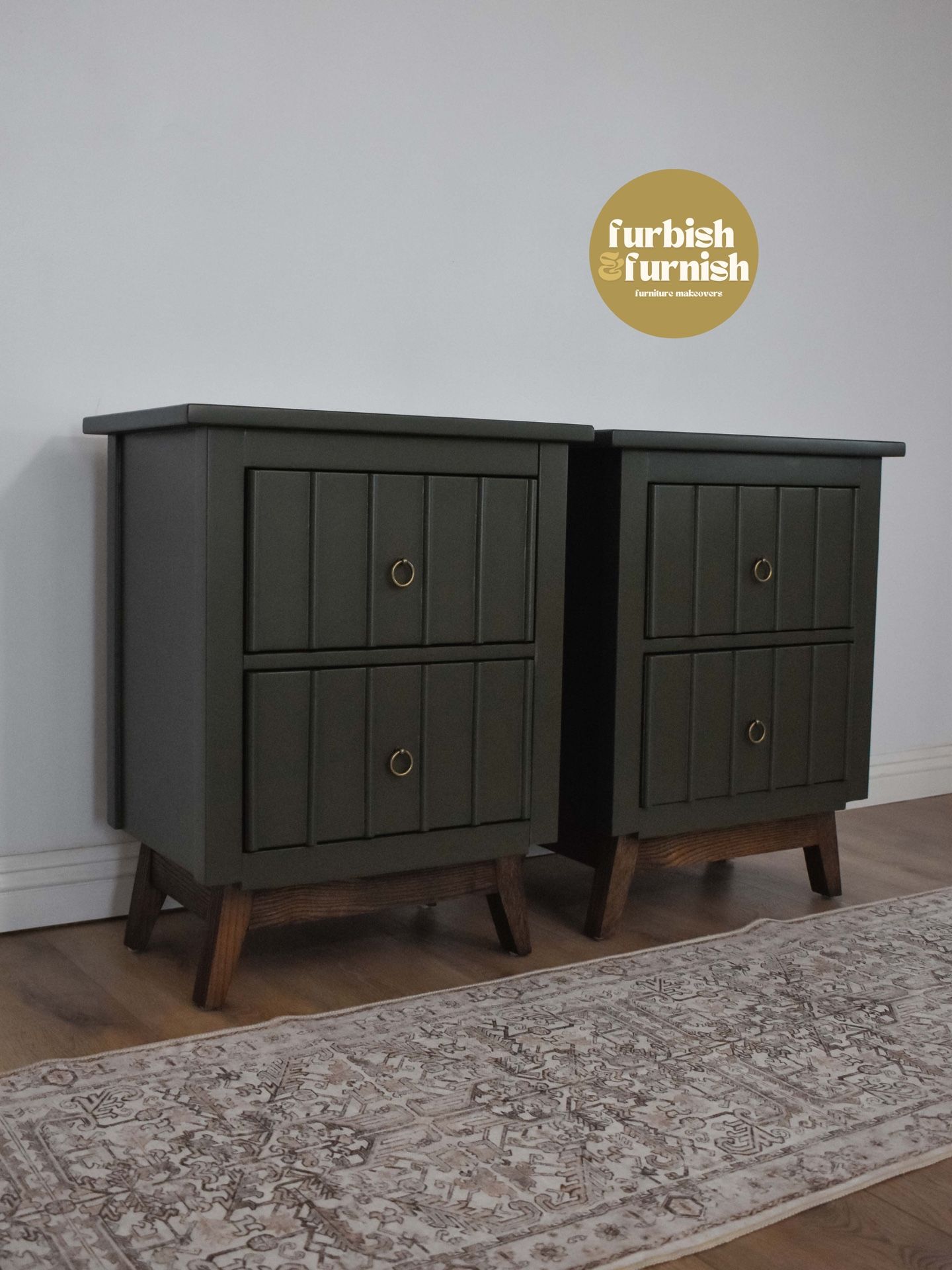 MCM Style Solid Wood Nightstands | End Tables | Side Tables | Night Tables