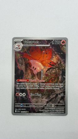 Pokemon Volcarona 100/086 Black Bolt Illustration Rare Holo Full Art NM Pokemon Card
