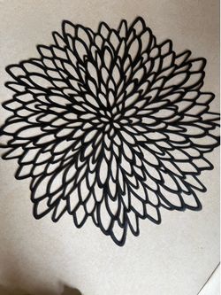Black round placemats (6)