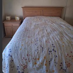 Full Size Bedroom Set. Bed Frame And Nightstand. No Mattress. MUST GO THIS WEEKEND. Pickup Downtown Mesa