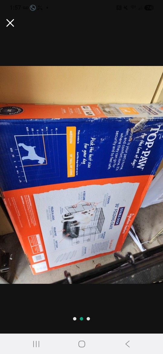 DOG CRATE 30" DOUBLE DOOR