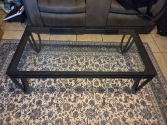 Metal Coffee table with glass top
