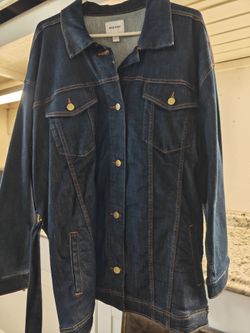 Woman's XXL Nine West Dark Wash Denim Jacket