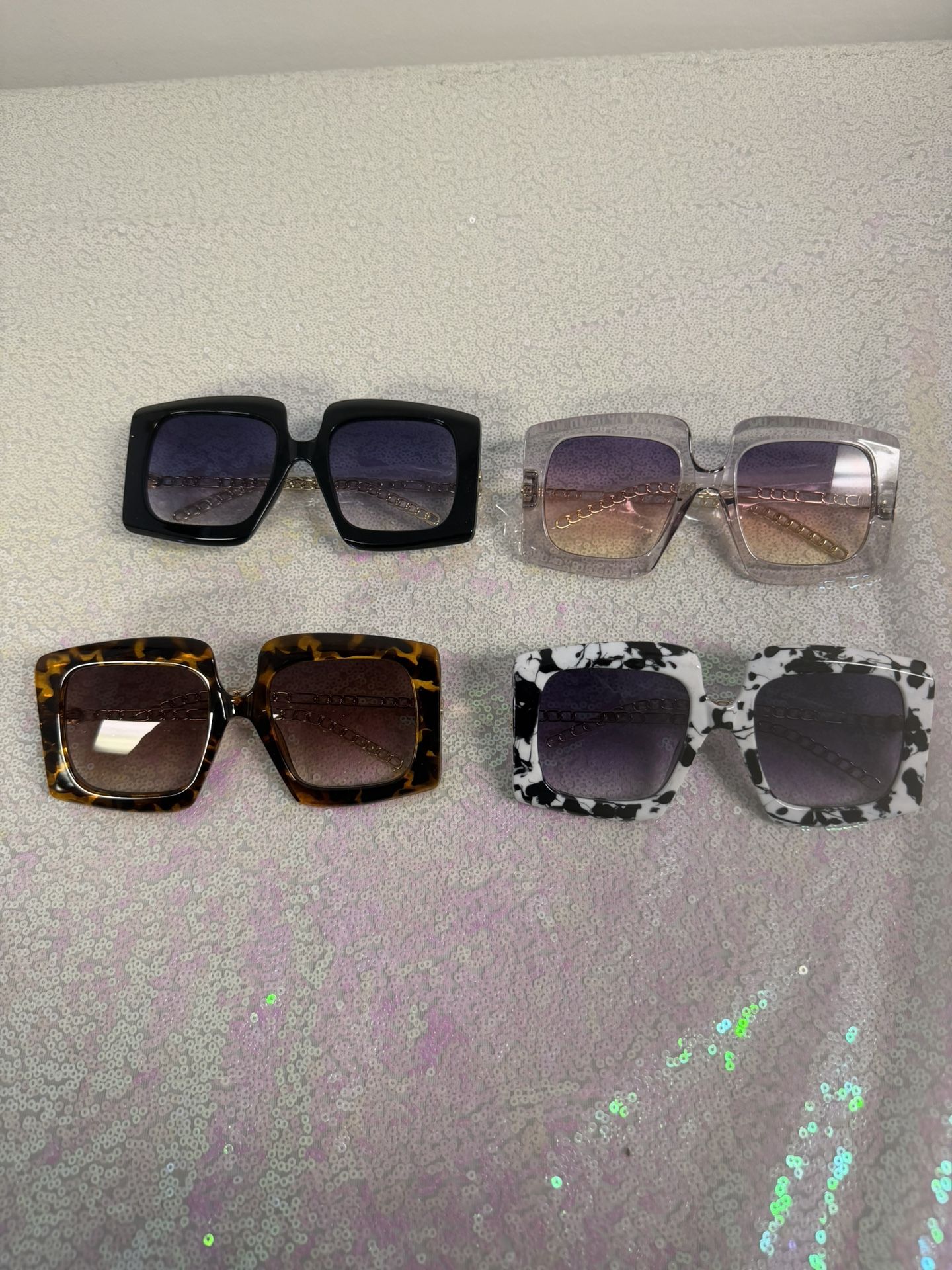 Four Types Of Different Square Glasses