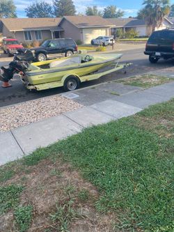 Vintage Boat with Trailer