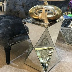 Glam Mirrored Accent Table
