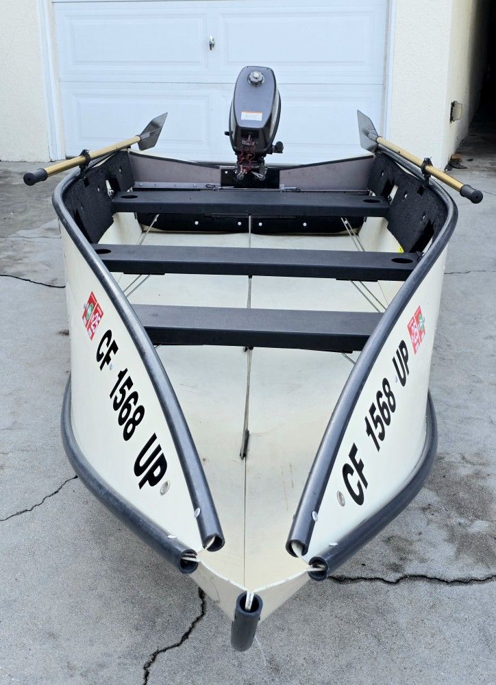2014 Porta Bote 12 Ft Alpha Series W/ Tohatsu 5hp Motor Ready To Go Foldable Portable Boat